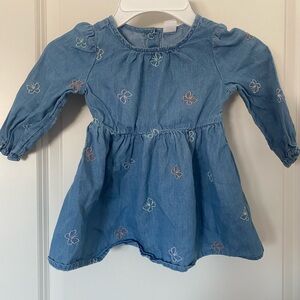 Gap Denim Dress with Embroidered Butterflies 🦋